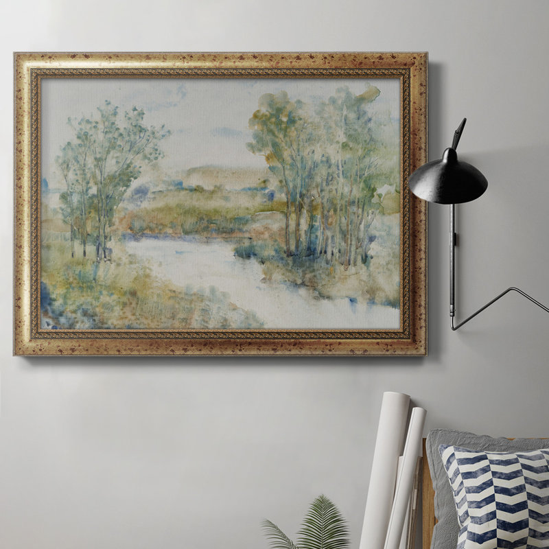 " Trees On The Creek I ", 27" W  x  18" H 