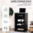 5 Media Stand Cabinet, Distressed Black Appearance. Tempered Glass Doors, Adjustable Shelves. Holds Player, Receiver, Gaming Console, Laptop, Books. Arranges Cables Logically With Doors And Shelf