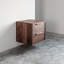 Floating walnut nightstand