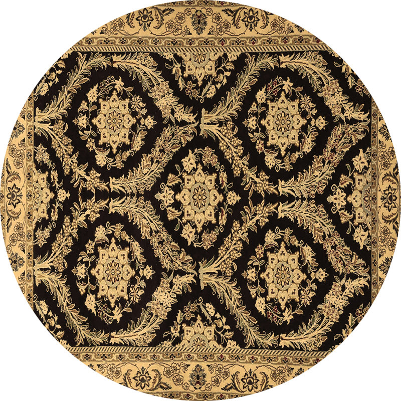 Tapis brun traditionnel Traditional 1698, Rond 4 pi