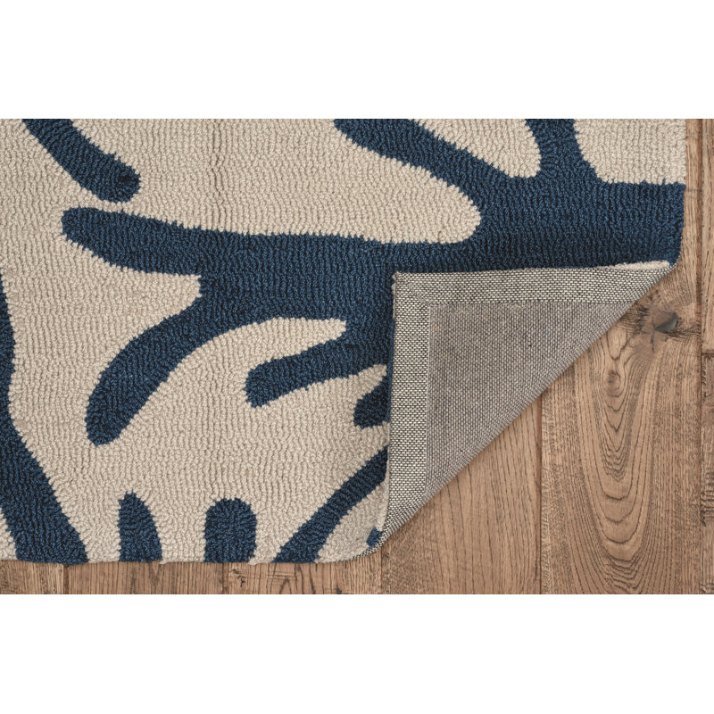 Trainor Ivory Hand Tufted Area Rug, Rectangle 1'8" x 2'6"