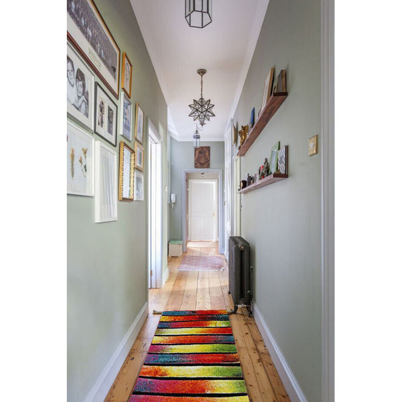 Alveretta Striped Area Rug, Runner 60 x 220cm