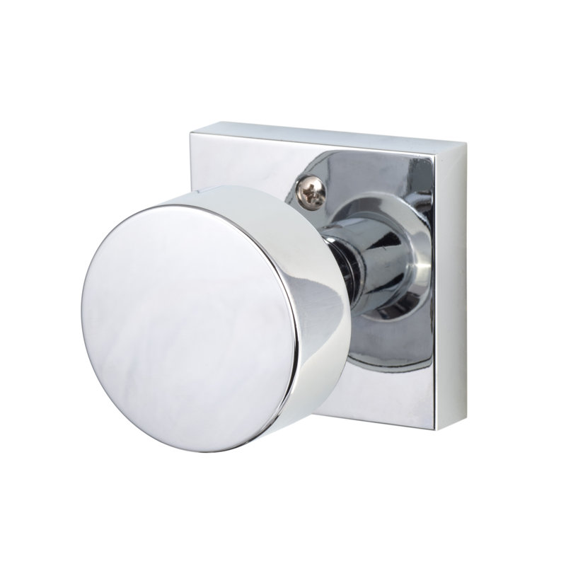Faux bouton carré Zurich, Chrome poli