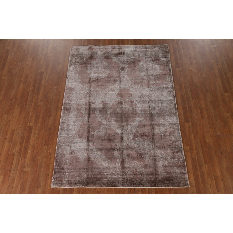 Tapis indien à motif abstrait All-Over 6 x 8