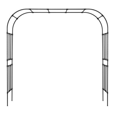 Tonnelle de jardin, H 94,5 po x l 59 po x P 15,8 po, arche en métal robuste avec piquets pour l'extérieur, facile à assembler, tonnelle de pergola pour plante grimpante