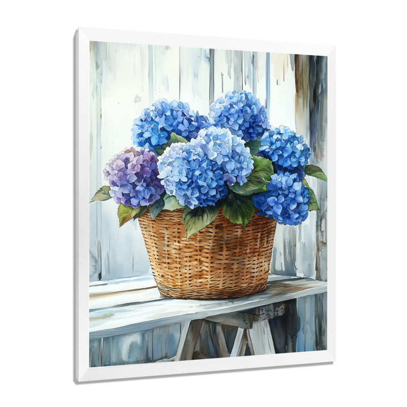 Ebling - Floral Wall Decor, H 44 po x l 34 po, Picture Framed, Blanc