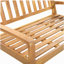 Ensemble de conversation d'extérieur 2 pièces en bois d'acacia teck - causeuse et table basse avec coussins bleu foncé résistants à l'eau, capacité de 350 lb pour le patio, la terrasse et la cour arrière-1899543767