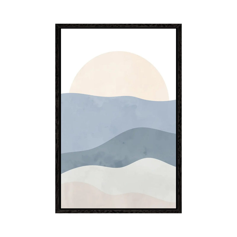 Waves I 1 Piece Wall Art on Canvas, 101.6 cm H x 66.04 cm W, Black Framed
