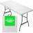 Folding Table 6ft Portable Heavy Duty Plastic Fold-in-Half Utility Foldable Table Plastic Dining Table