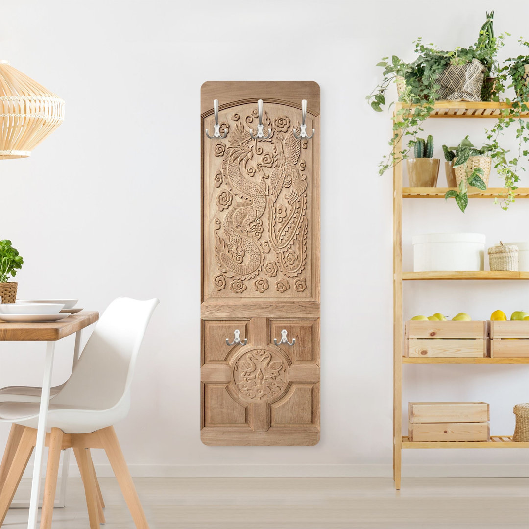 Asian Door in Thailand Wall Mounted Coat Rack
