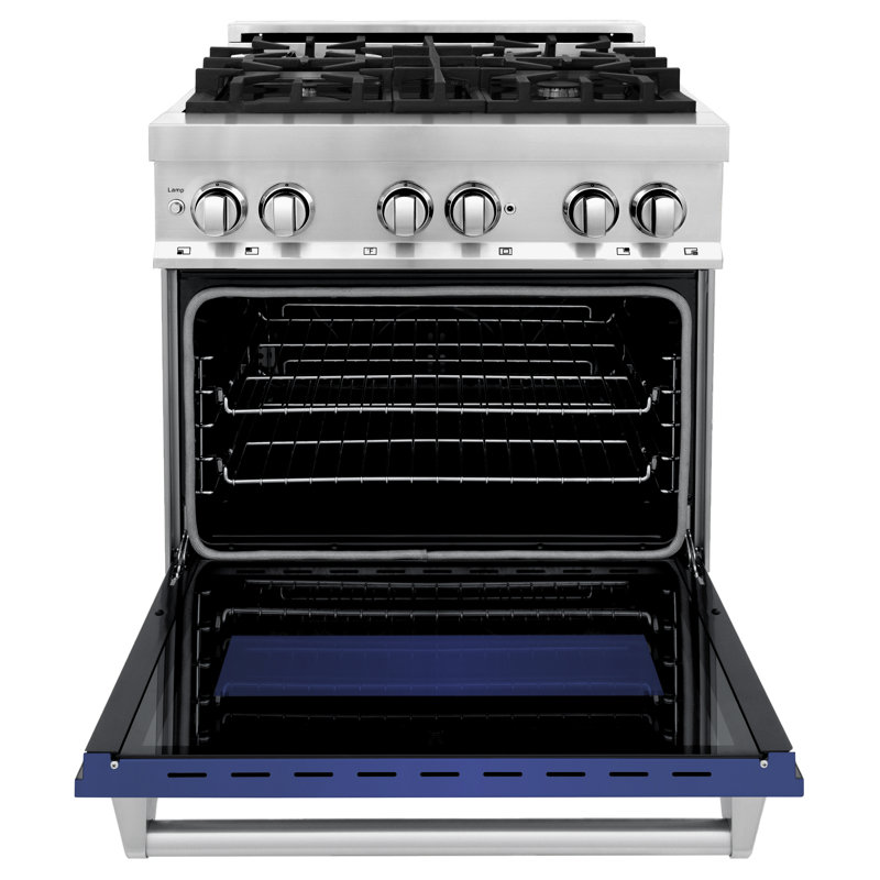 ZLINE 30" Legacy Dual Fuel Range, Blue Matte Stainless Steel