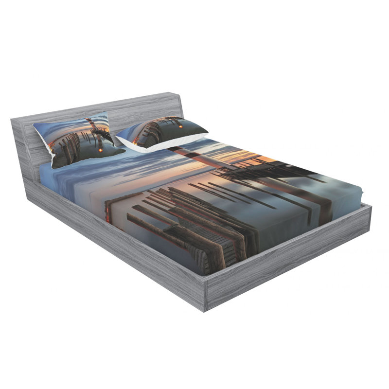 Microfiber Sheet Set, Queen Sheet Set with Fitted Sheet