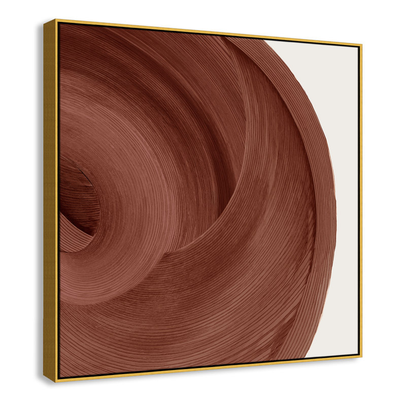 Americano - Peinture sur toile avec cadre flottant, H 46,5 po x l 46,5 po x P 2 po, Encadrement doré