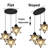 3-light Glam Chandelier With Glass Star-683306272-697981886
