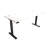 Skyscraper Electric Height Adjustable Standing Desk, Dual Motor and Digital Control with Memory, 72x30, White Top with Black Frame-765077071-765077059
