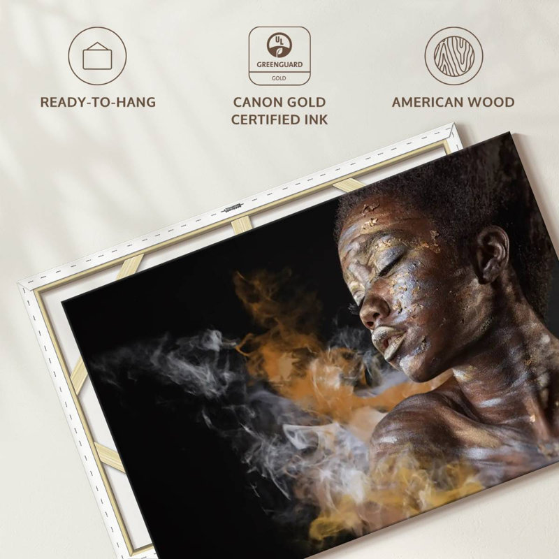 Senne Shiny African Woman's Body, 24" H x 36" W