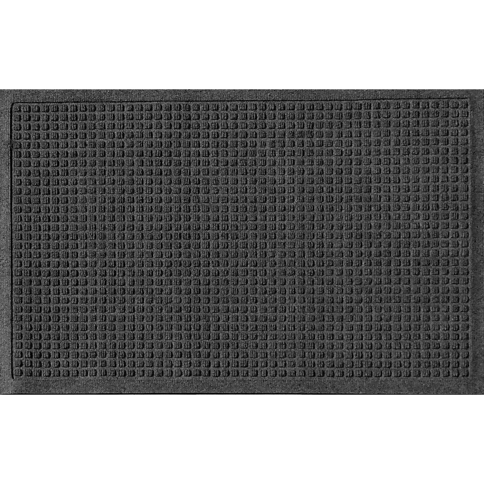 WaterHog Squares Non-Slip Doormat, Rectangle 2' x 3', Charcoal