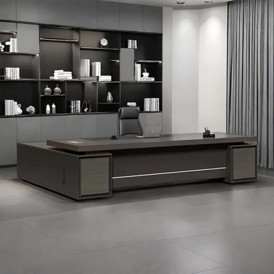 Bureau de maître gris à deux côtés