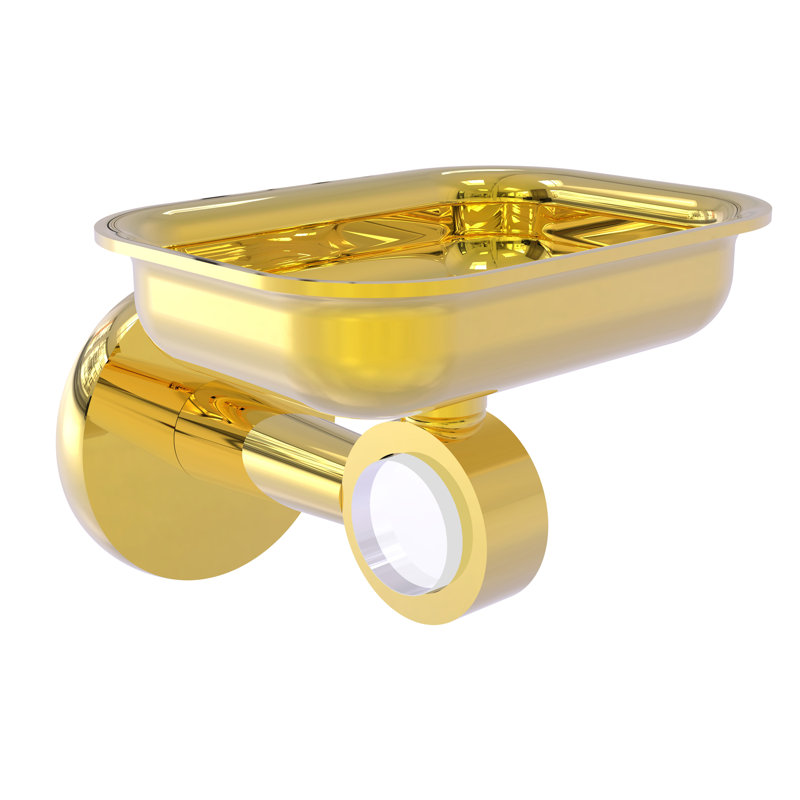 Soap Dish, Polished Brass