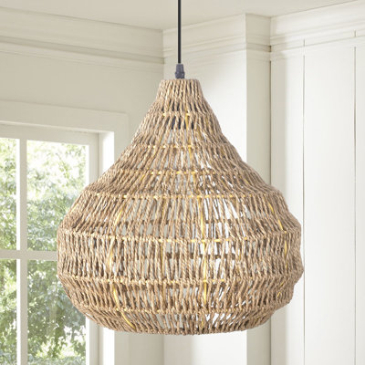 Luminaire suspendu en forme de goutte brun clair Blayk 1