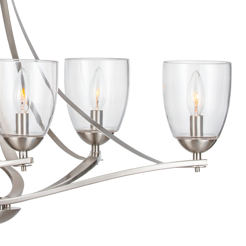 Lustre traditionnel 6 lumières à abat-jour Marlow