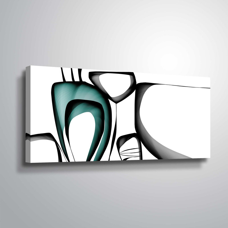 Makris «Mid Century Abstract 2», impression, Toile tendue, H 12 po x l 24 po x P 2 po