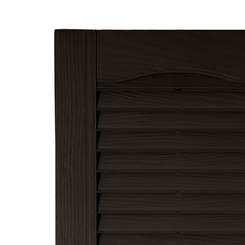 Volet à persiennes sur mesure avec dessus cathédrale, 38", Morceaux de chocolat, 12"