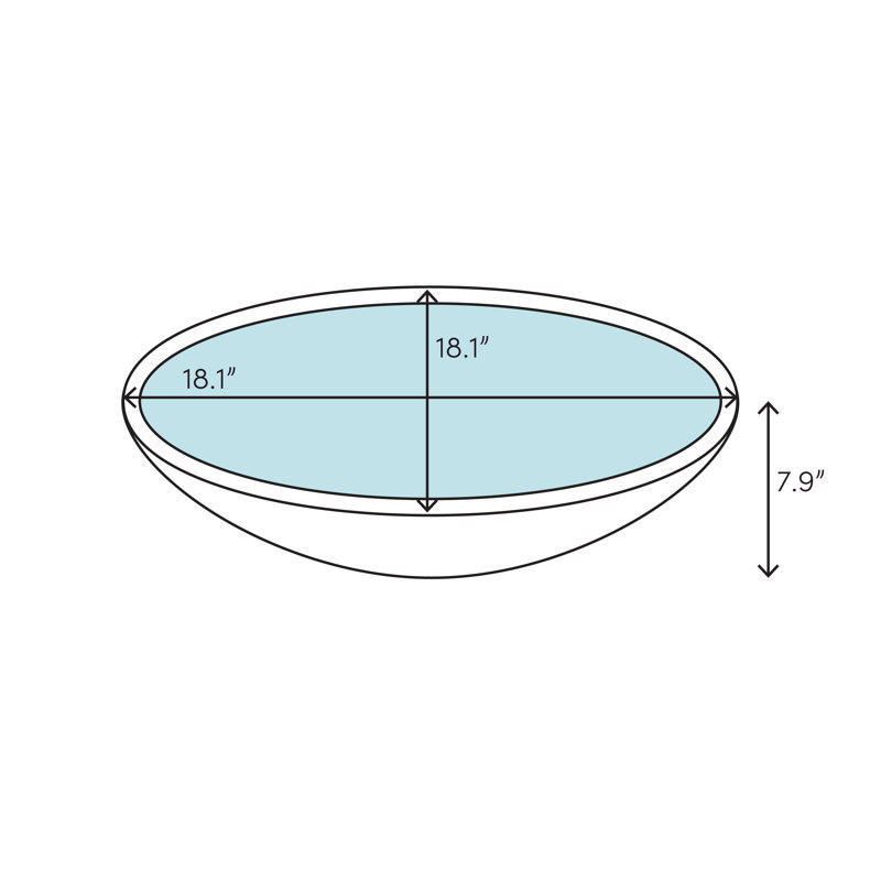 Lavabo de salle de bain circulaire en céramique pour bateau Ciotola