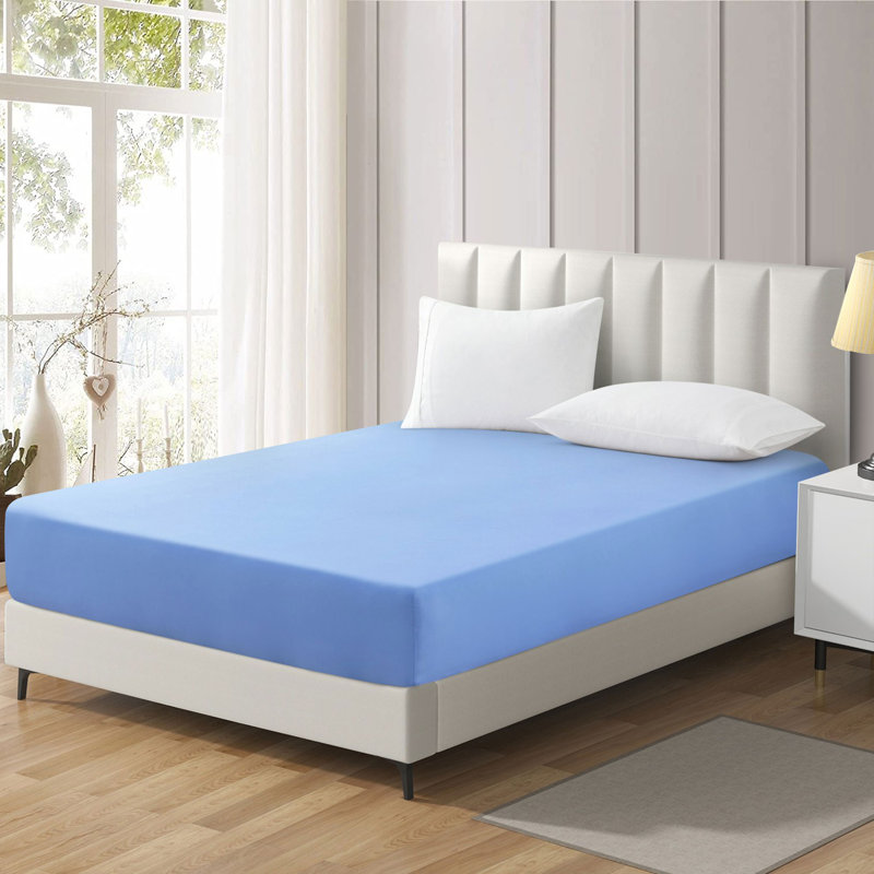 Joshua-Lewis Microfiber Brushed Fitted Sheet, Double (4'6), Sky Blue