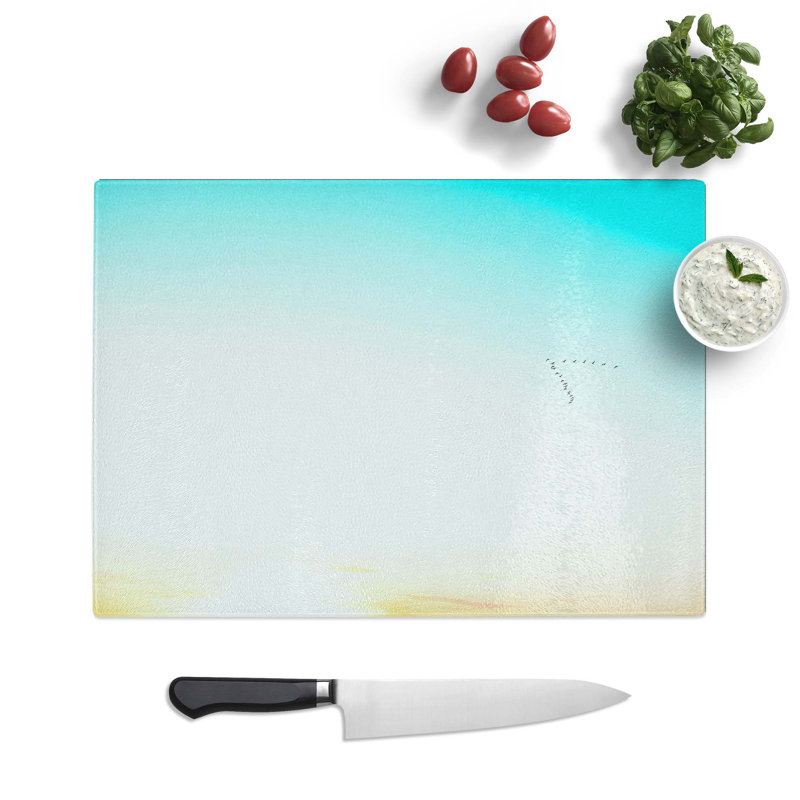 Glass Flock of Birds Chopping Board, 28.5 cm W x 20 cm L