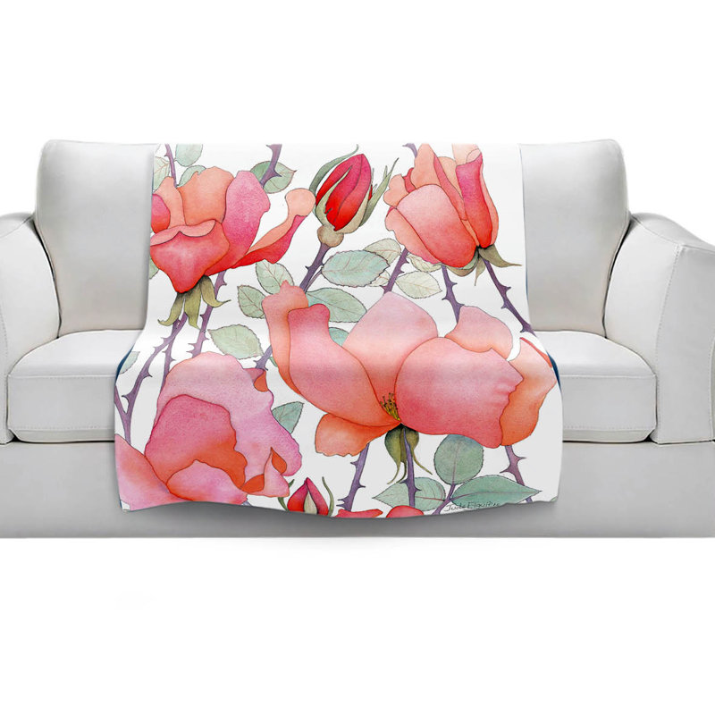 Couverture sherpa doux rosa, l 68 po x L 80 po