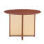 Table ronde rétro en bois massif imitation rotin et bois d'hévéa noyer 42 po