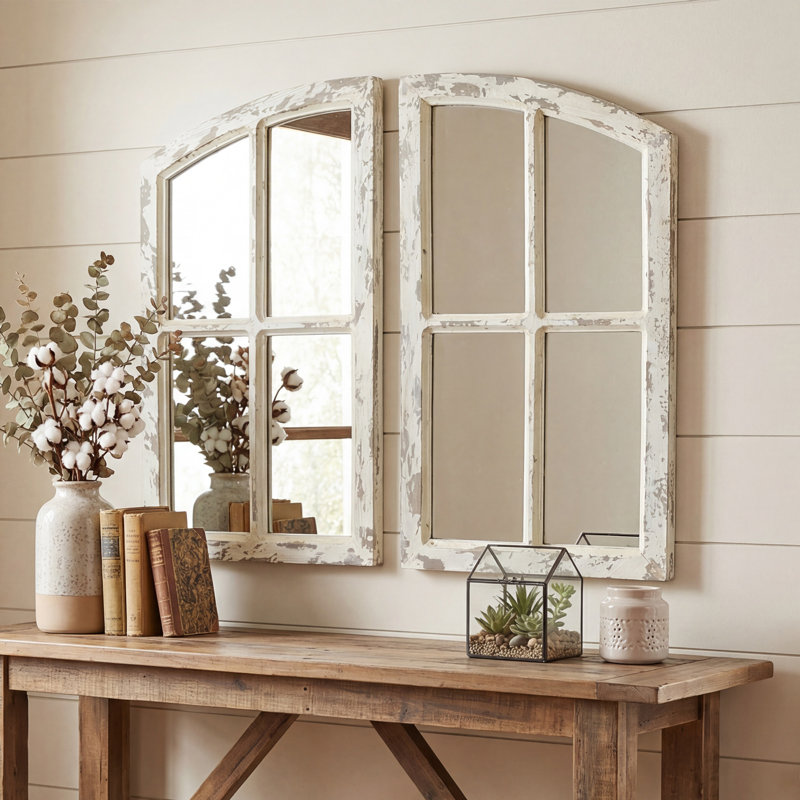 Miroir Farmhouse, 27.25*30*1, Blanc