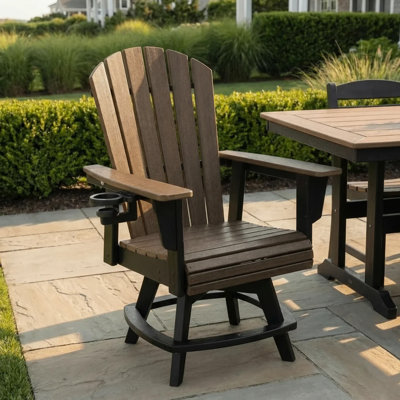 Chaise pivotante Featherstone Adirondack, noire