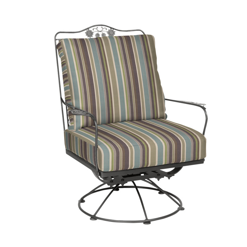 Briarwood Outdoor Swivel Armchair, Hedge Flannel Sunbrella® Flannel, Pewter