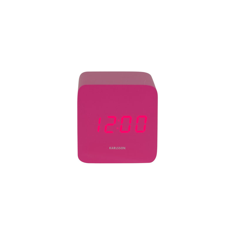 Medium Density Fiberboard (MDF) Electric Alarm Tabletop Clock, Pink