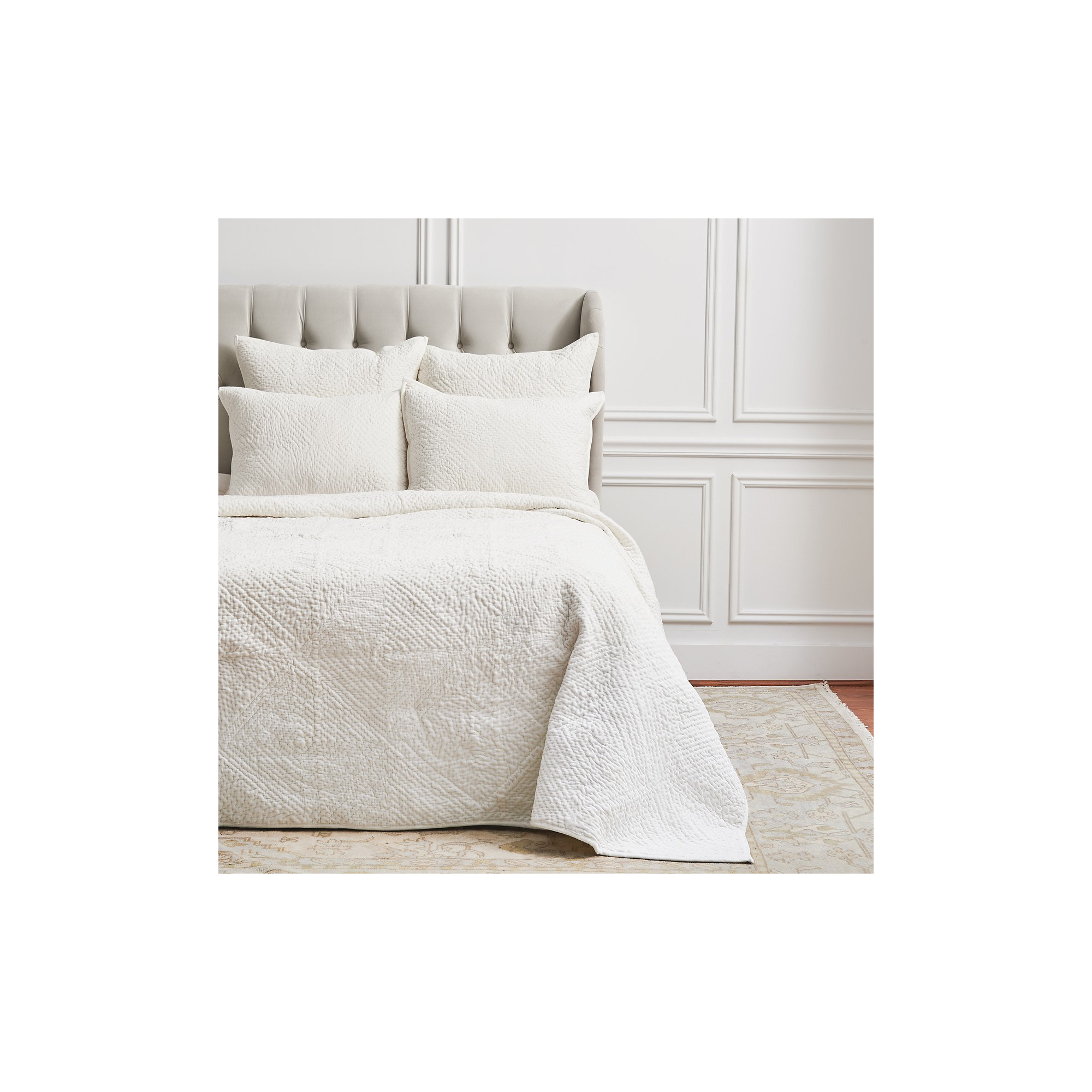 Fieldway Single Quilt, King Quilt, Ivory