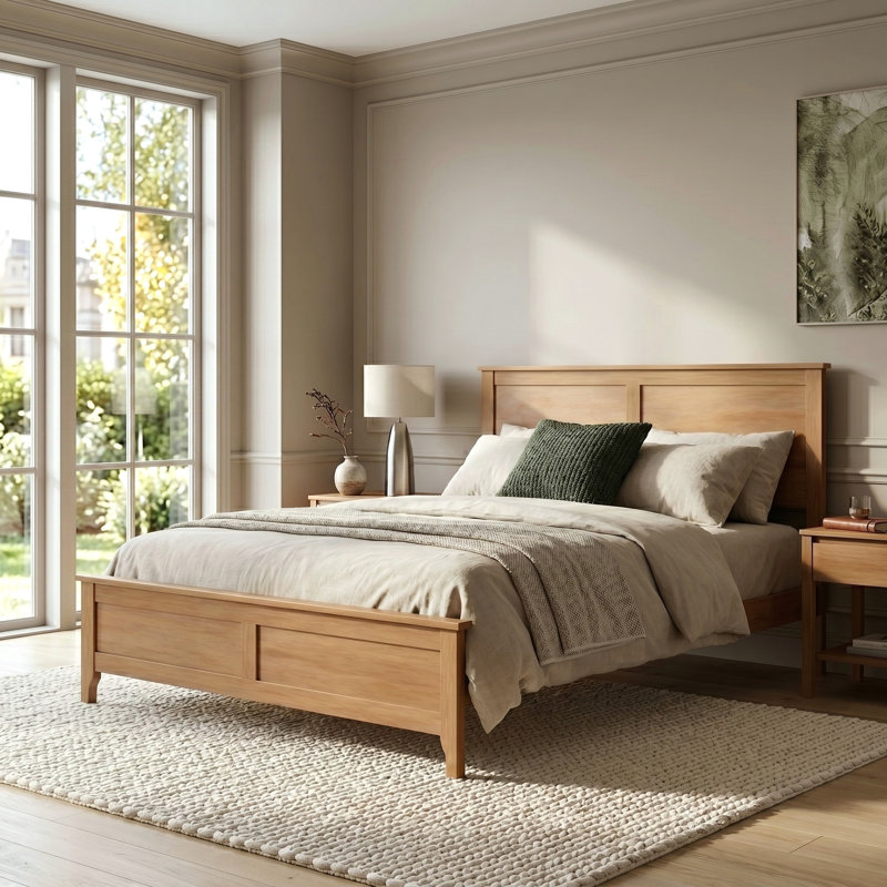 Full Modern Solid Wood Platform Bed with Sturdy Wooden Slats, No Box Spring Needed - Seadrift, Full, Seadrift