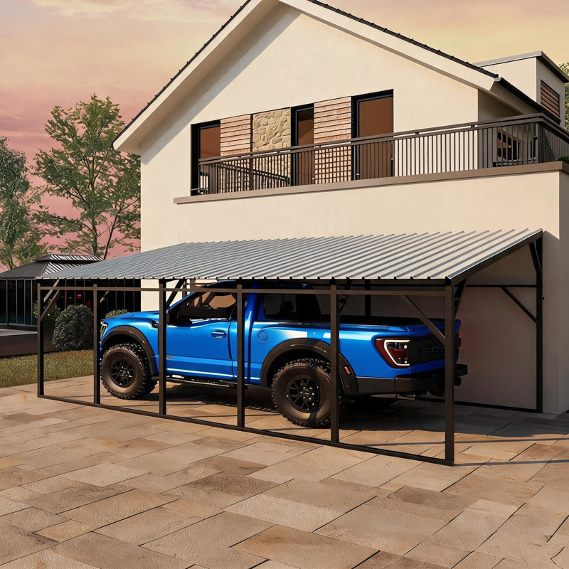Abri de voiture mural 12 x 25 pi