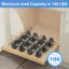 Organisateur d'armoire coulissant avec glissières pleine extension, fermeture en douceur et support en U pour un rangement efficace dans la cuisine