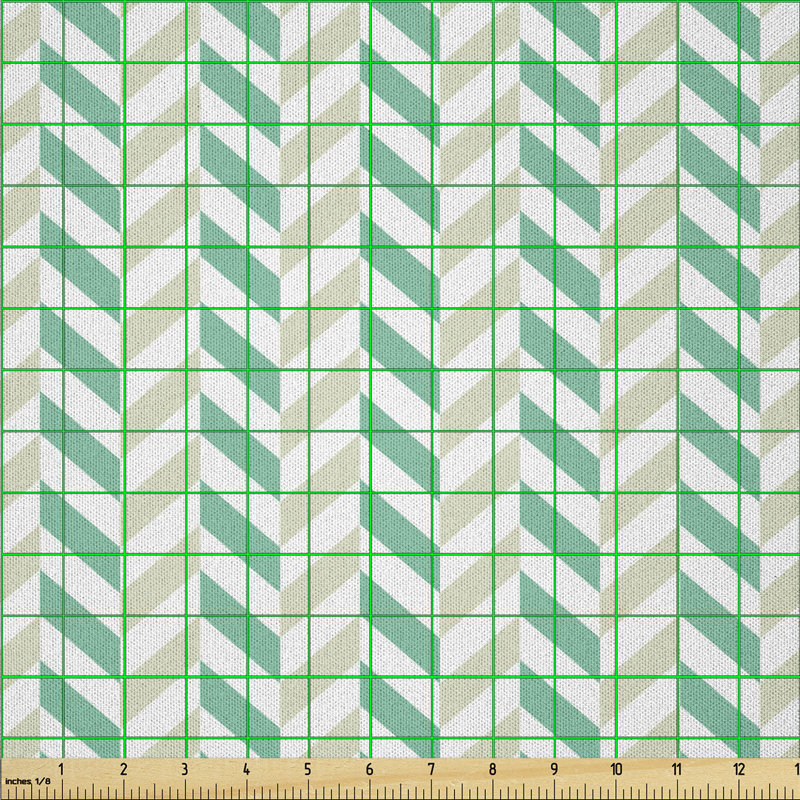 Dalesa Chevron Herringbone Pattern Springtime Freshness Classic Stripe Art Fabric