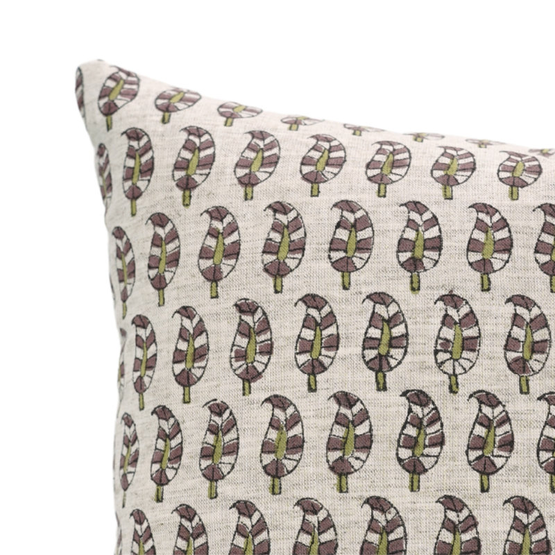 Housse de coussin à motif de bloc Fab Fabine - Lil Paisely, H 16 po x l 16 po