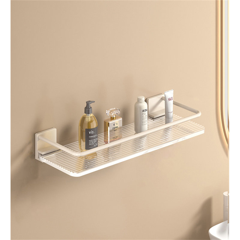 Tablette murale crème blanche, H 3,93 po x l 23,62 po x P 1,57 po