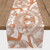 Peachy Flower Pattern 4 Table Runner