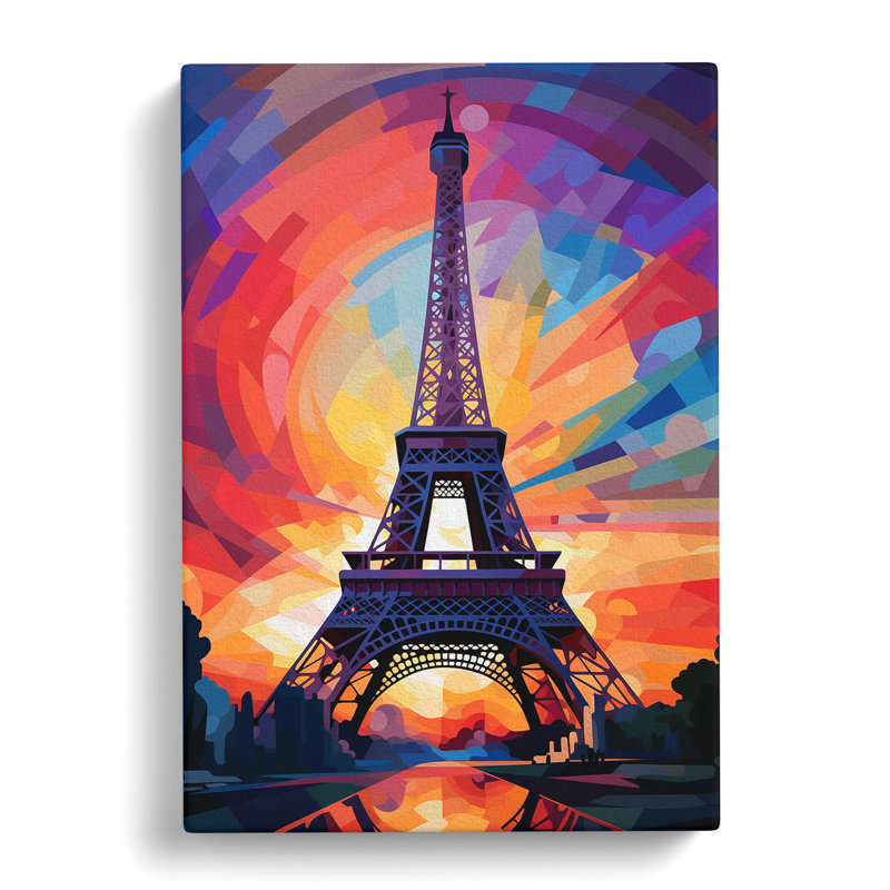 Eiffel Tower Futurism - Print, 50cm H x 35cm W x 3cm D
