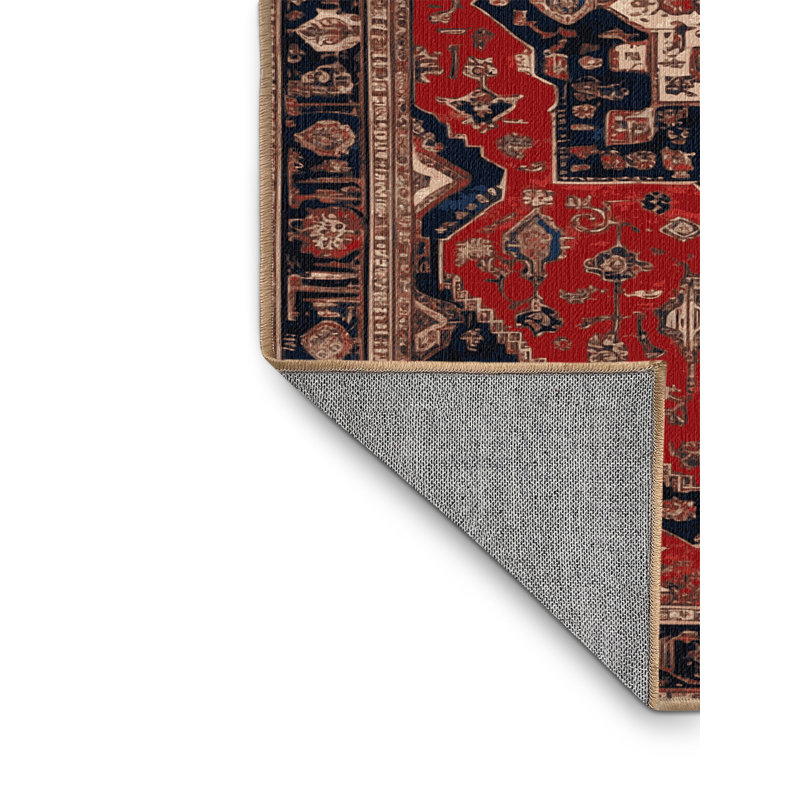 Tapis brun lavable à la machine, Carré 7 pi