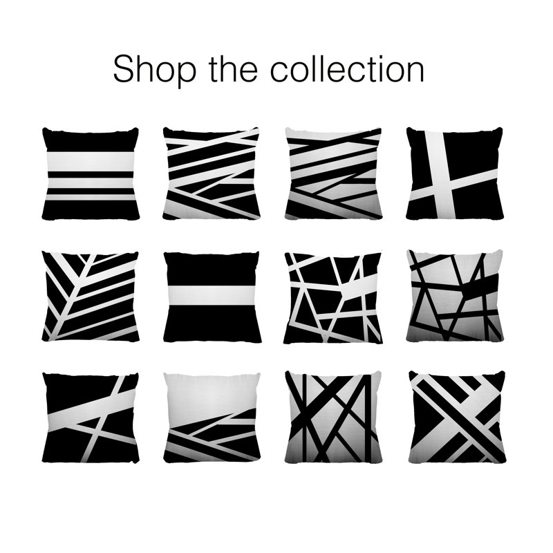 Seward Outdoor Reversible Throw Pillow, Black, 17W" x 17H"
