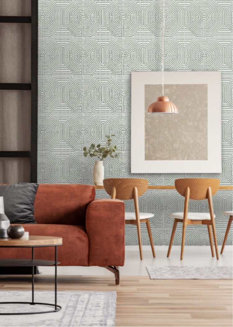 Geometric Peel & Stick Wallpaper Roll, Olive