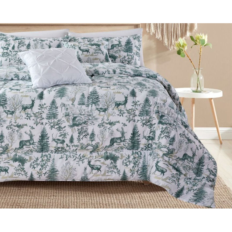 Polyester Ring Stitch Floral Comforter, King
