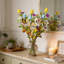 Ensemble de 3 tiges d'œuf de Pâques artificielles avec papillons et marguerites